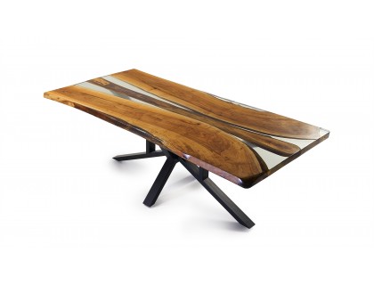 Ceviz ekli masa epoxy.